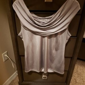 Silver shell top